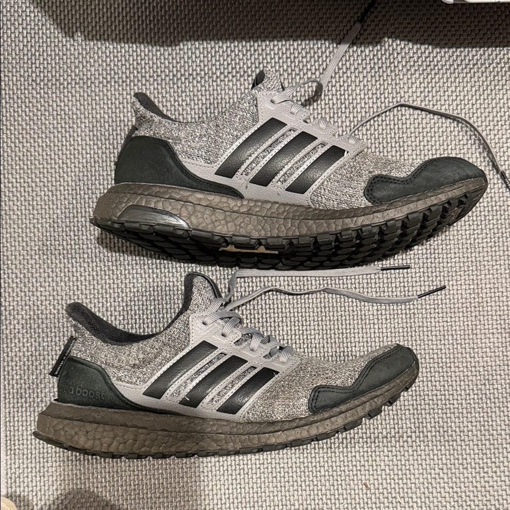 ADIDAS x Game of Thrones gray and black knit running sneakers